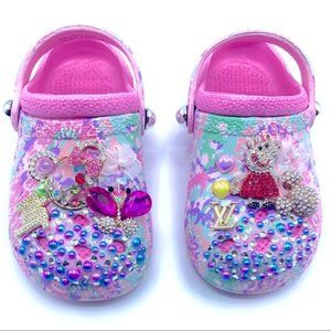 PINK MERMAID BABY CLOGS WITH CHARMS